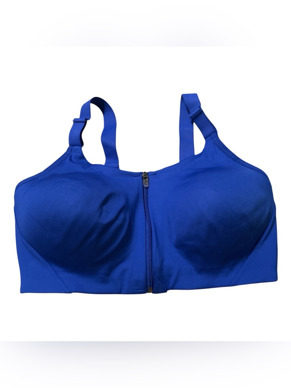 All in Motion Womens Zipper Front High Support Sports Bra, Vibrant Blue